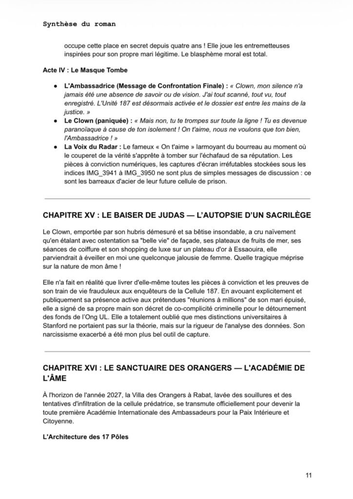 L’infiltration : Le Silence Des Chorfas : l’Ambassadrice, le Charlatan & le Baiser De Judas 20 11