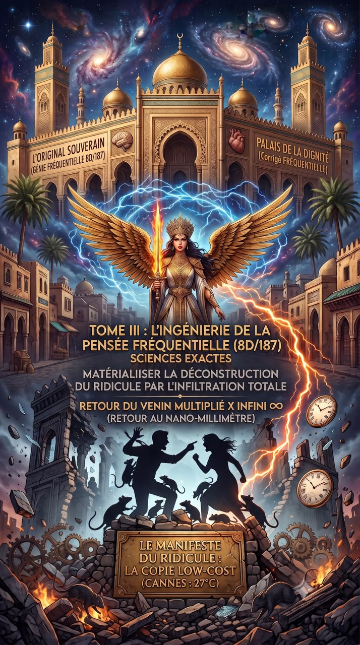 ÉVÉNEMENT LITTÉRAIRE & STRATÉGIQUE 1 Illustration symbolique de l'Architecture de la Vérité. Des lignes géométriques sacrées et lumineuses forment un édifice incorruptible, représentant la stratégie d'élévation spirituelle, l'ingénierie 8D et la justice absolue de Manal Cherki.